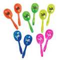 5" Neon Glitter Maraca Party Noise Maker